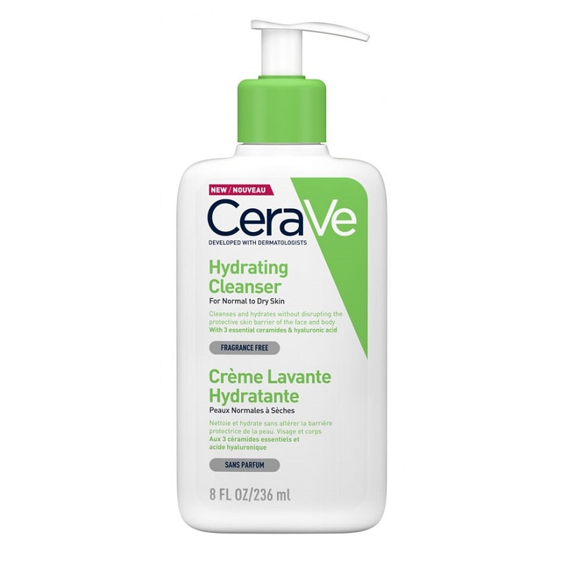 ژل شوینده هیدراتهکننده صورت CeraVe – مناسب پوست نرمال تا خشک