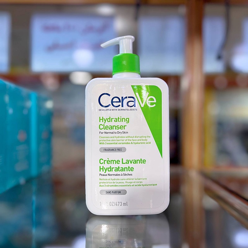 ژل شوینده هیدراتهکننده صورت CeraVe – مناسب پوست نرمال تا خشک
